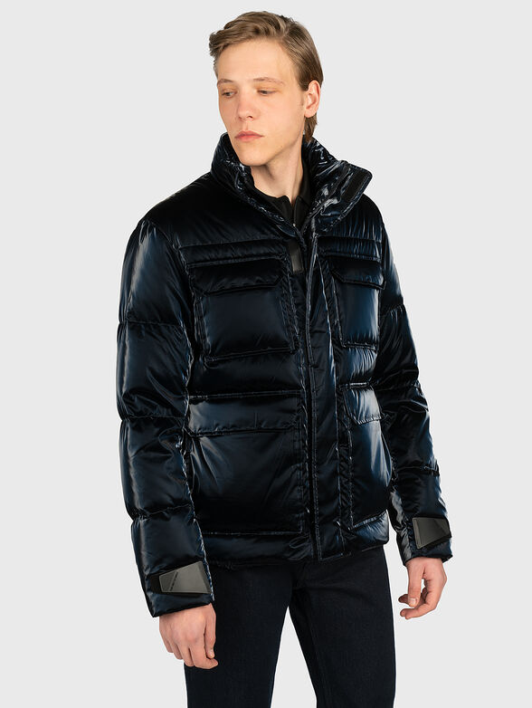 Down jacket in blue color - 2