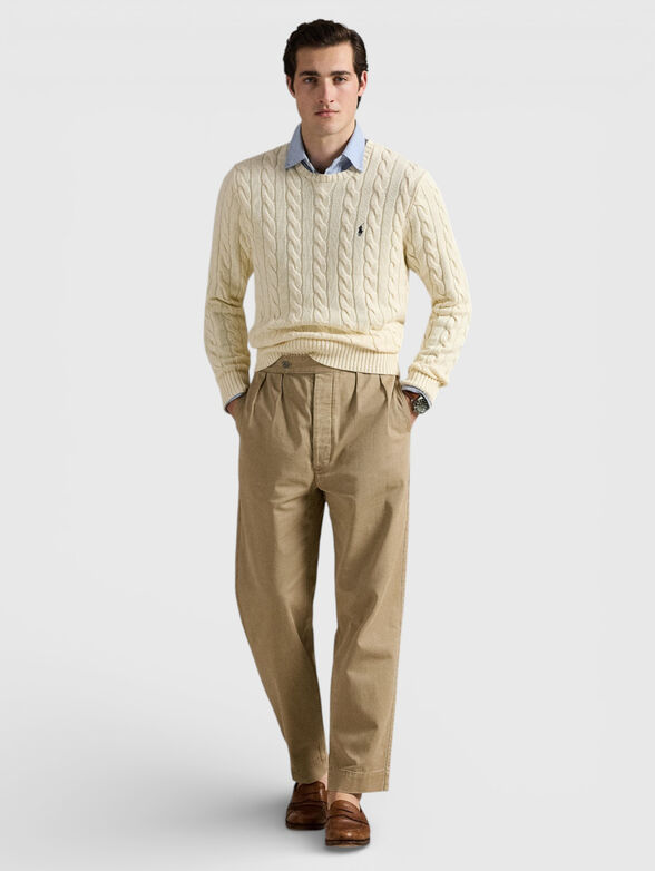 Crew neck knitted sweater - 2