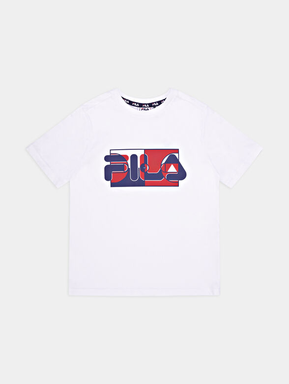 BERKELEY white T-shirt with multicolor logo print - 1