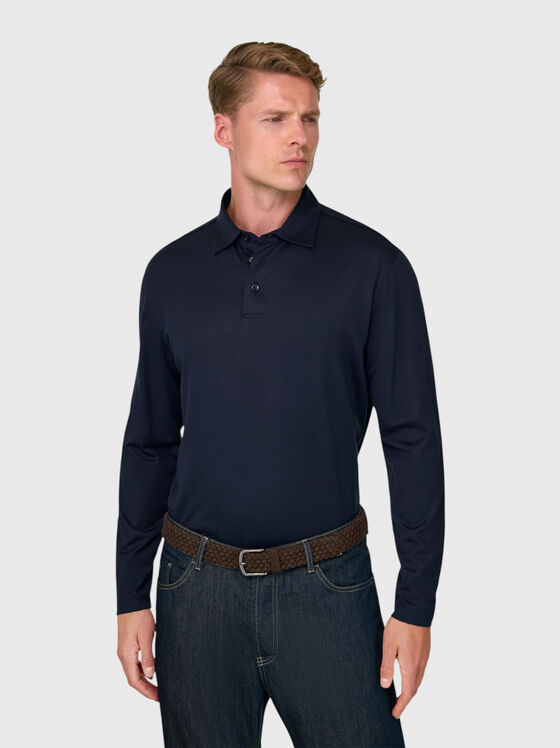 Dark blue polo shirt - 1