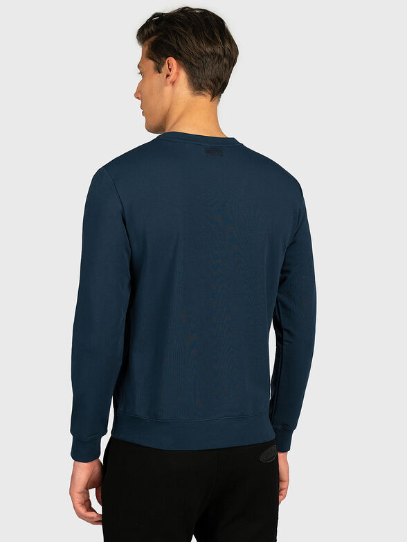Blue sweatshirt with embossed details - 3