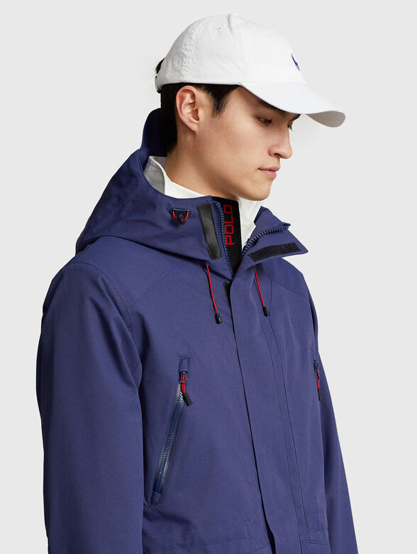 Dark blue hooded coat  - 4