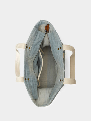 Denim tote bag with Polo Bear patch - 4