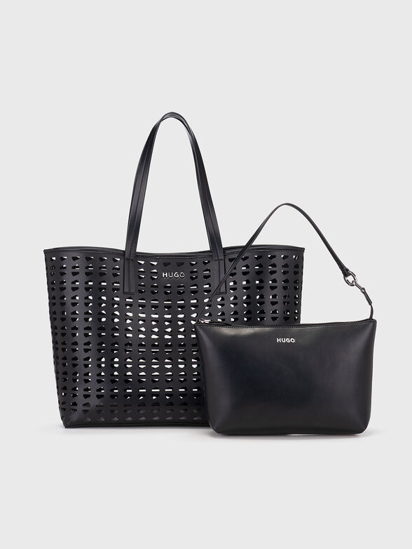 CHRIS 2 in 1 black shopper bag - 1