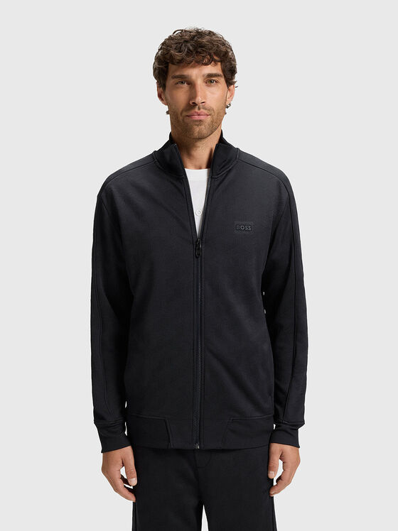 Sweatshirt with zip and logo detail - 1