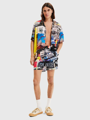 ARON beach shorts with multicolored print - 4