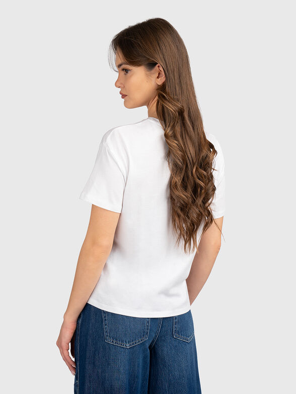 Cotton T-shirt with floral motifs - 3