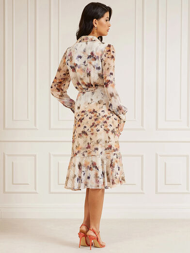 Midi dress with floral print - 2