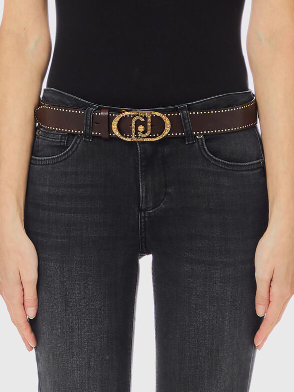 Black belt with logo buckle  - 2