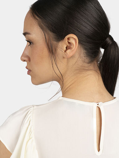 Black blouse with frills - 5