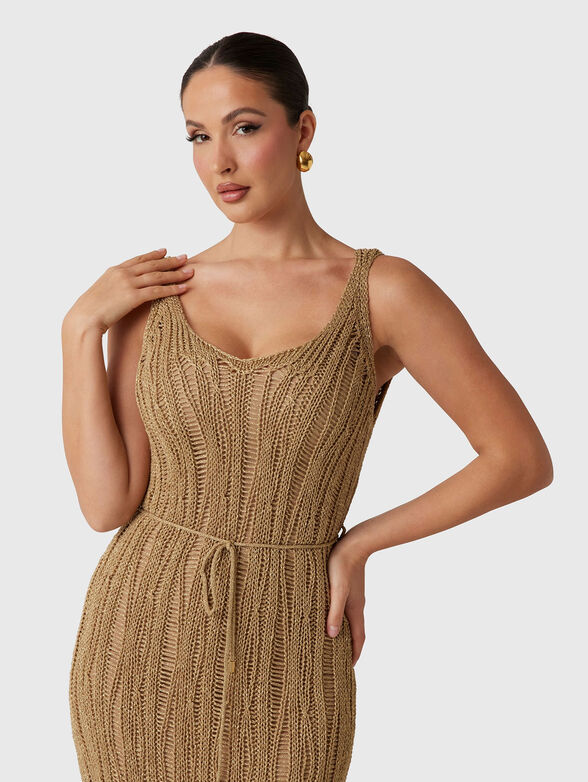 LUCKY maxi dress with waist belt - 2