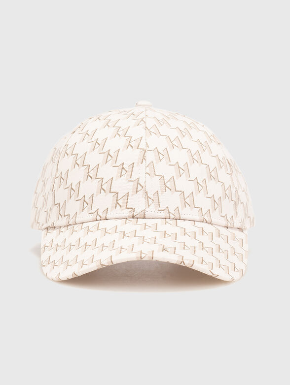 Baseball cap with monogram logo print - 3