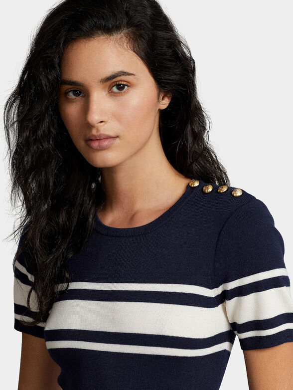 Blue dress with soleil skirt - 4