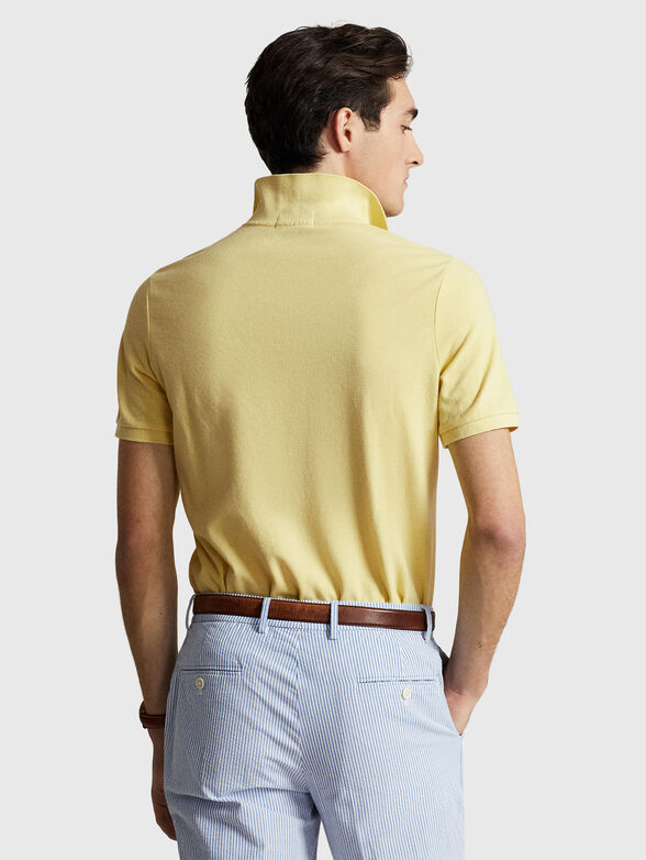 Yellow polo shirt with logo embroidery - 3
