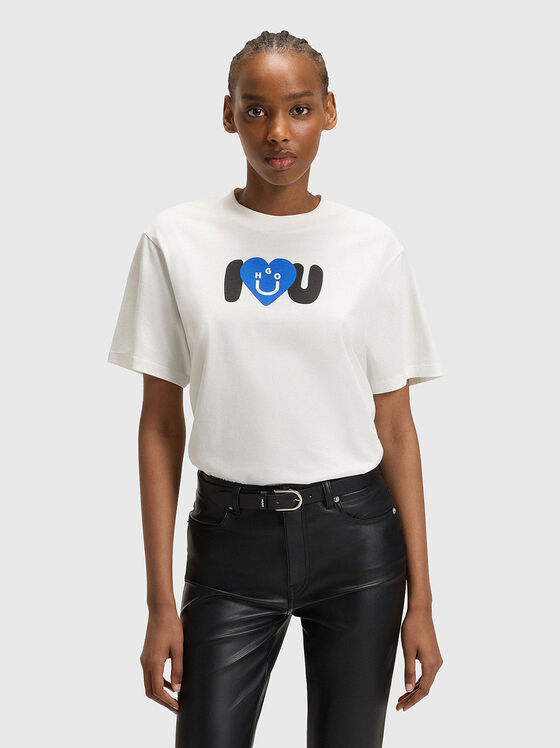 Black T-shirt with logo print - 1