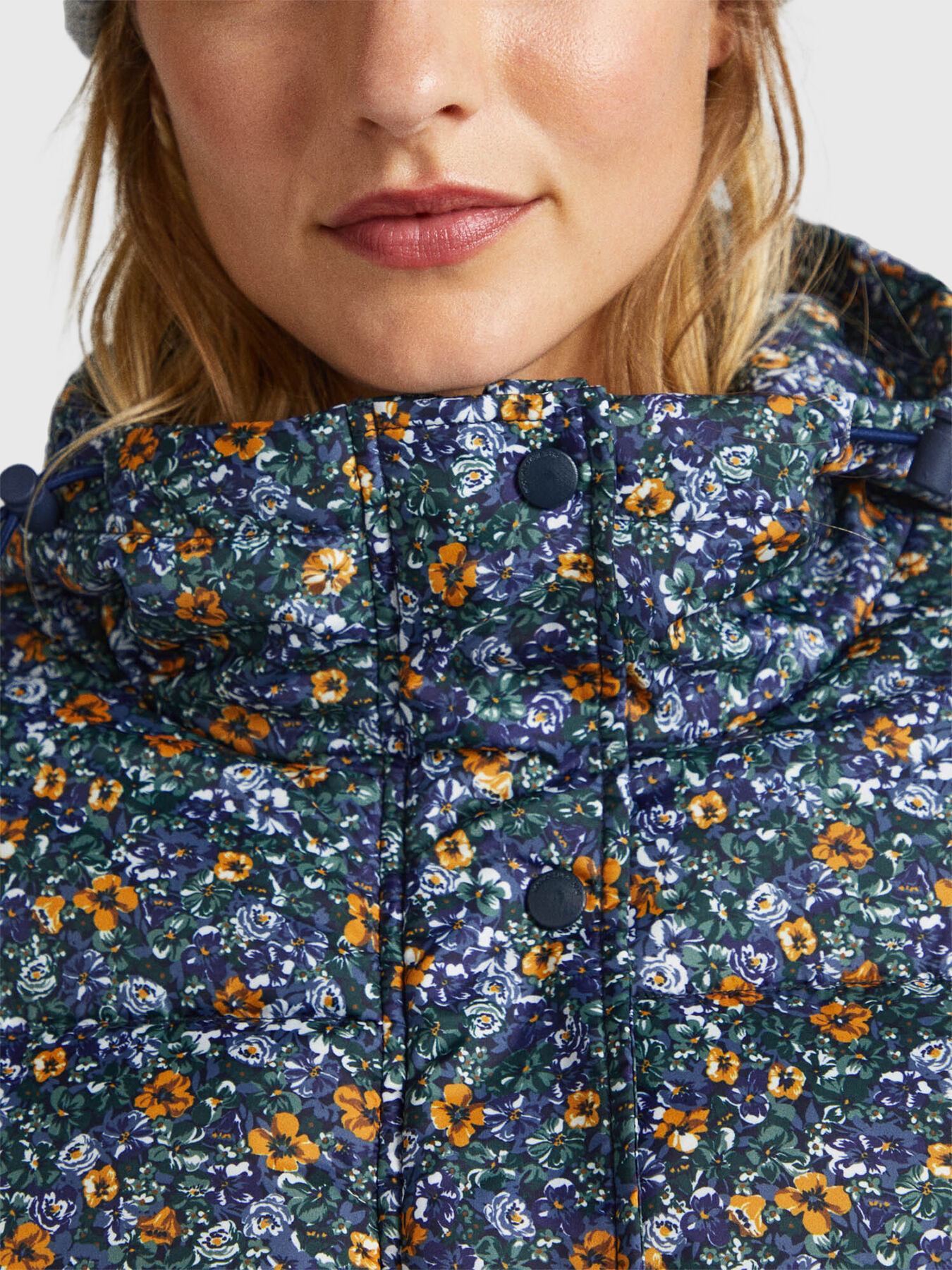 MORGAN down jacket with floral print brand Pepe Jeans