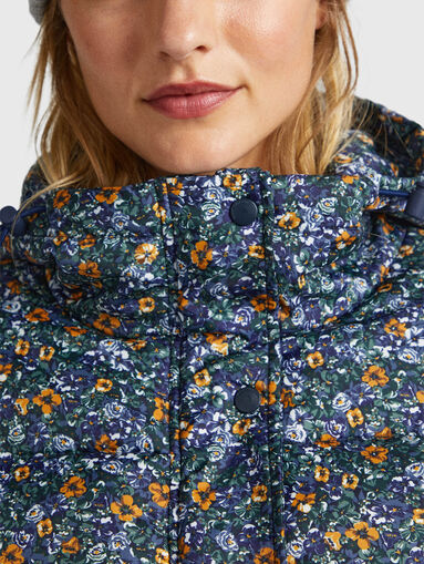 MORGAN down jacket with floral print  - 5