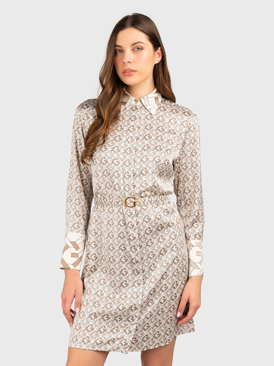 VERONICA mini dress with waist belt - 1