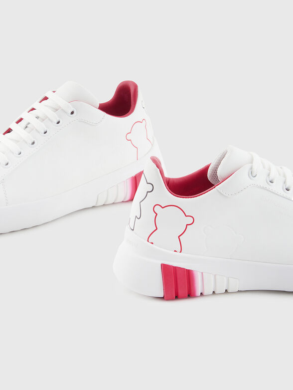 Leather sports shoes with logo - 4