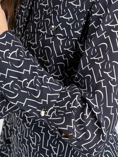 Midi dress with logo print - 4