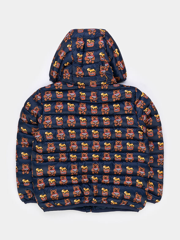 Down jacket with a bear print - 2
