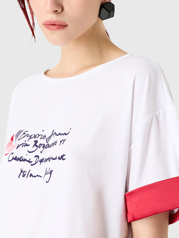 T-shirt with contrasting sleeves - 4