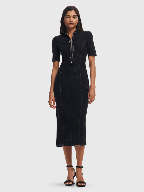RACE black midi dress - 1