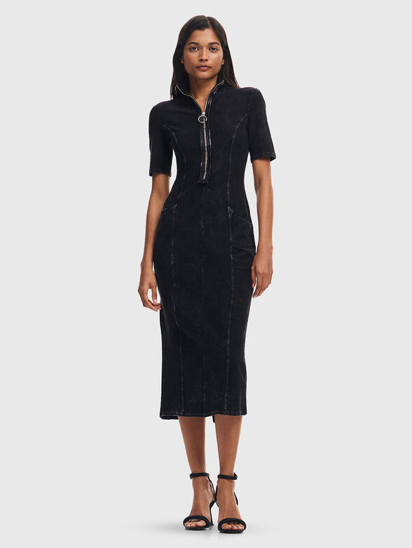 RACE black midi dress - 1