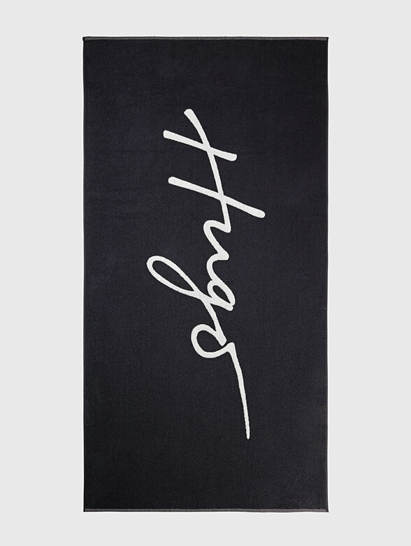 Cotton beach towel with logo lettering - 1