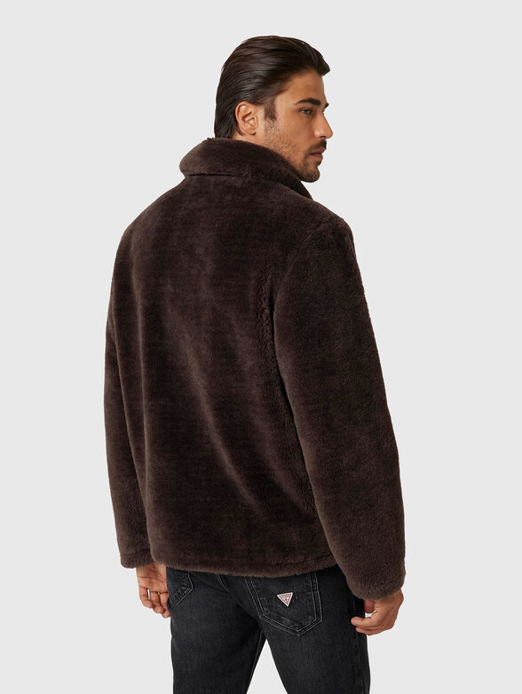 Beige eco fur jacket - 3