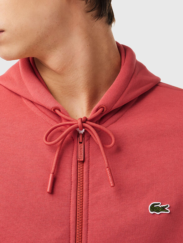 Cotton hooded sweatshirt in blue - 4