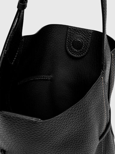 SIENNA leather bag in beige - 5
