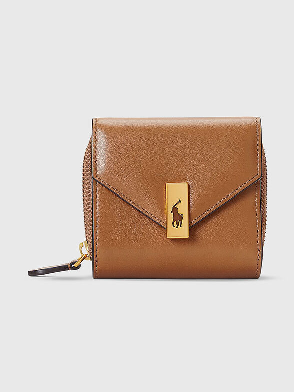 Leather wallet with gold details - 1