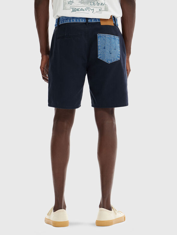 Shorts with denim accents  - 2