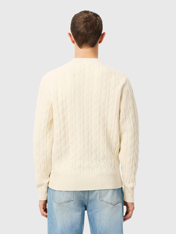 Sweater with oval neckline - 3