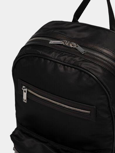 Black backpack with logo detail - 5