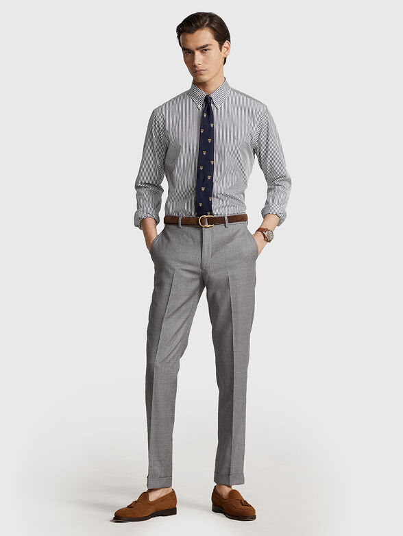 Sriped shirt with logo detail  - 2