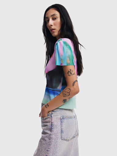 PLISA blouse with multicolour print  - 4