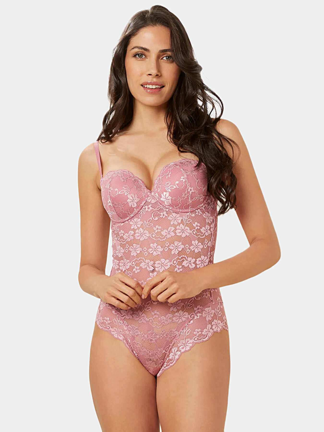 PRIMULA COLOR pink bodysuit with floral accents brand