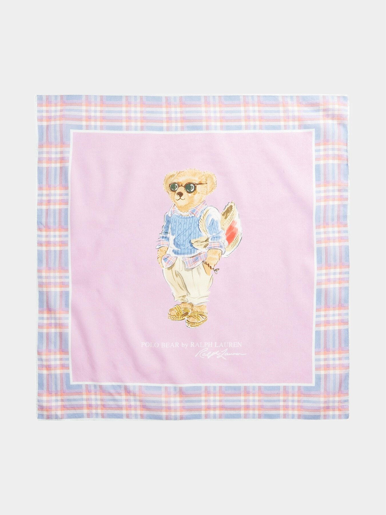 【関税&送料込】Polo Ralph Lauren Polo Bear Scarf In Cream W Polo Bear Aran-Knit Wool-Blend Scarf
