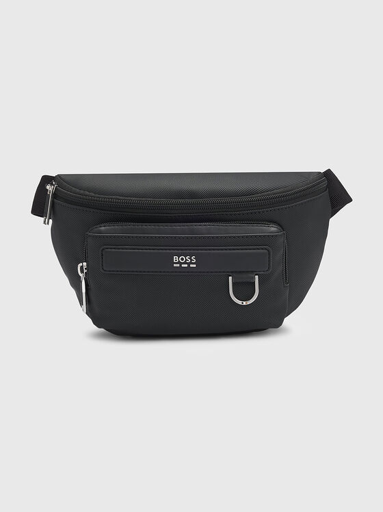 Black waist bag with logo - 1