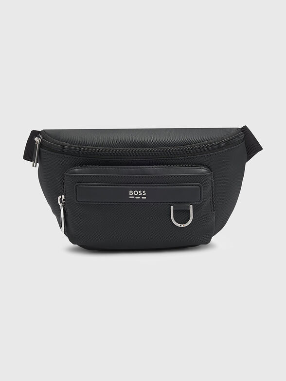 Black waist bag with logo - 1