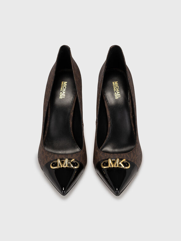 PARKER PUMP high heels with monogram logo print - 6