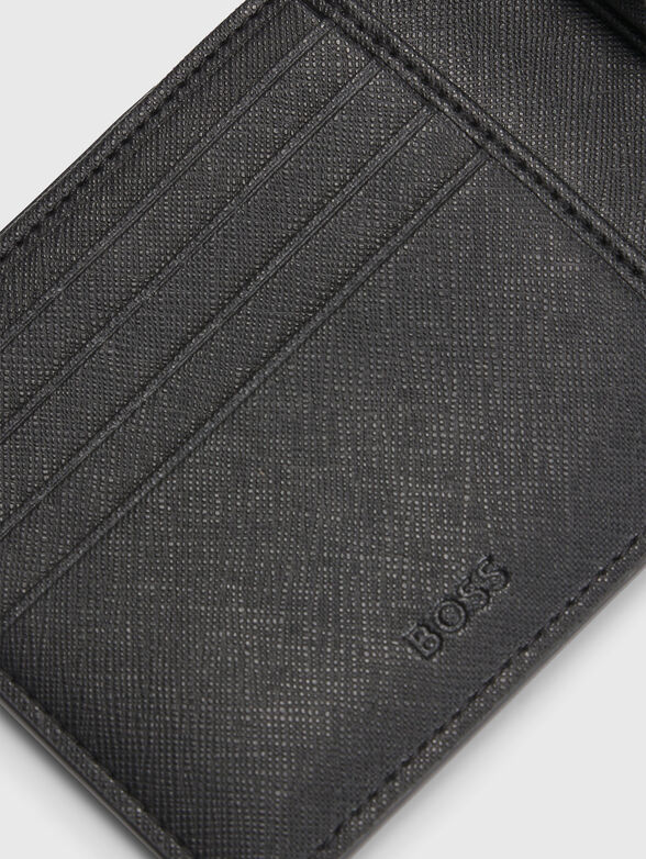 Leather wallet with logo print - 2