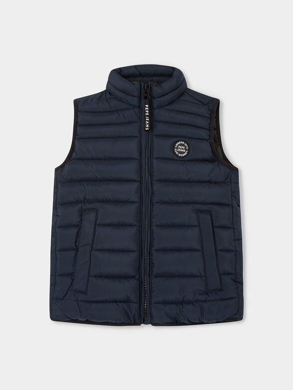 GROBY blue vest with quilted effect - 1