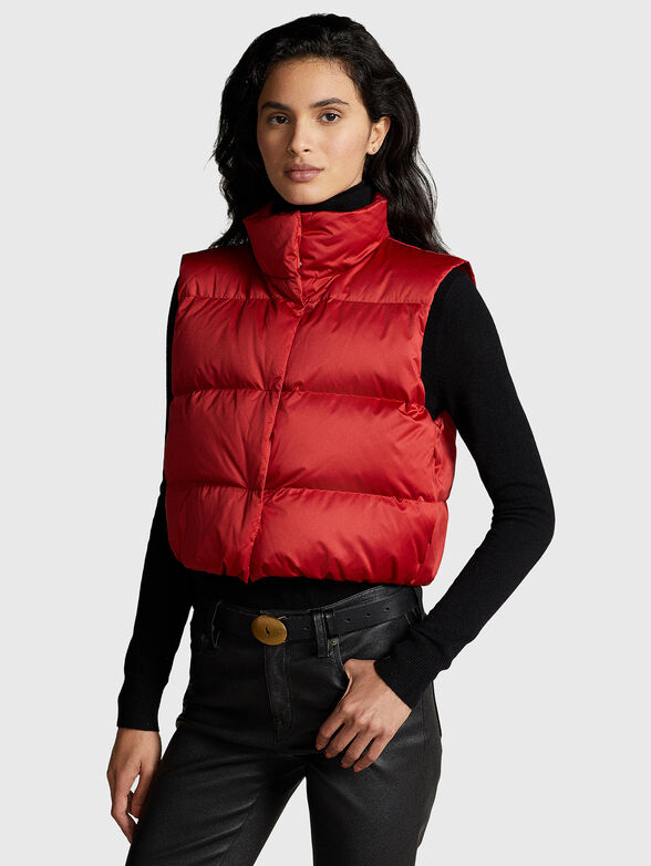 Cropped padded vest - 1