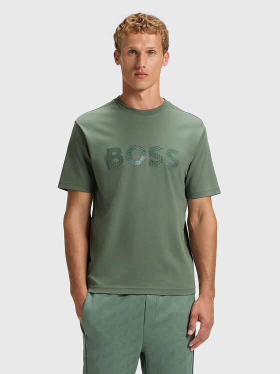 T-shirt with oval neckline - 1