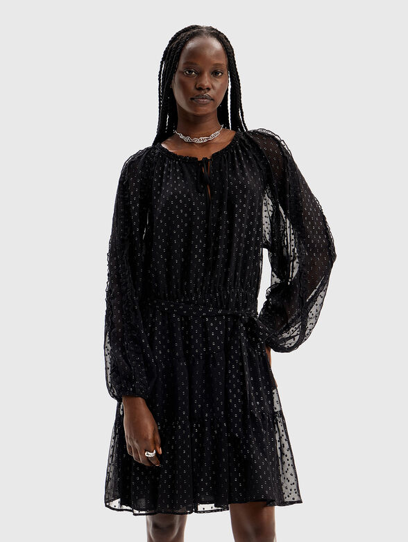 Chiffon dress with belt - 1