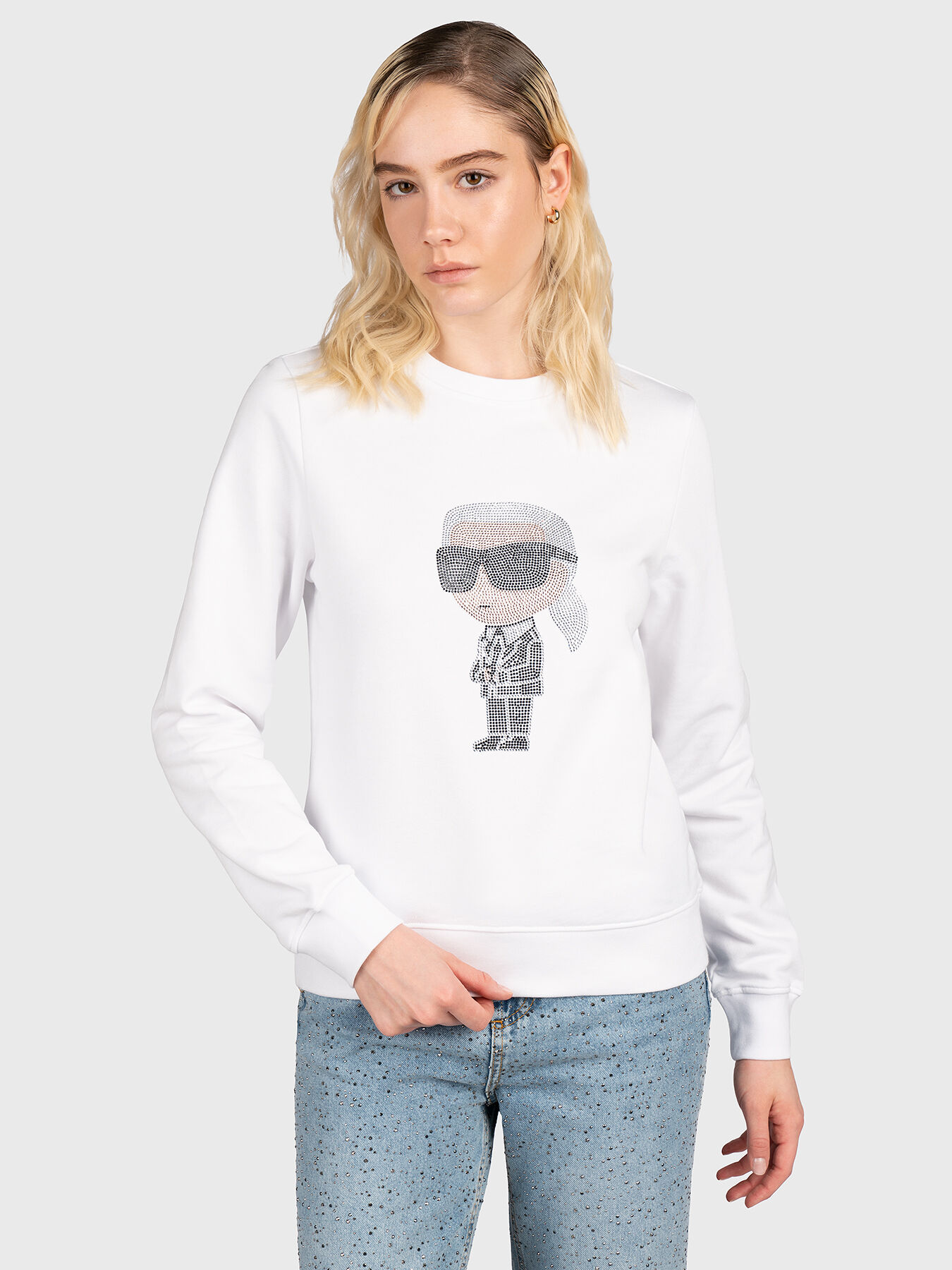 IKONIK 2.0 KARL sweatshirt with applied rhinestones brand Karl Lagerfeld Globalbrandsstore en