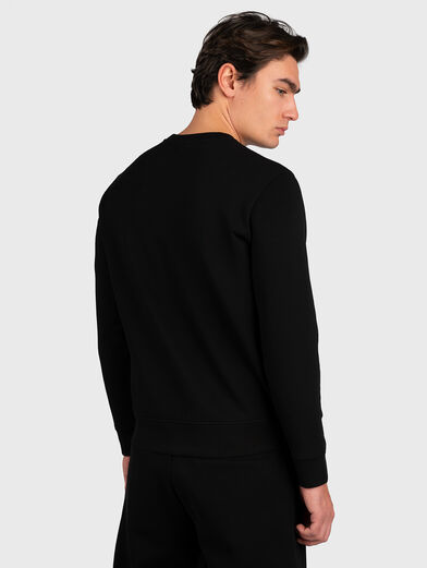 Black sweatshirt with logo patch - 3
